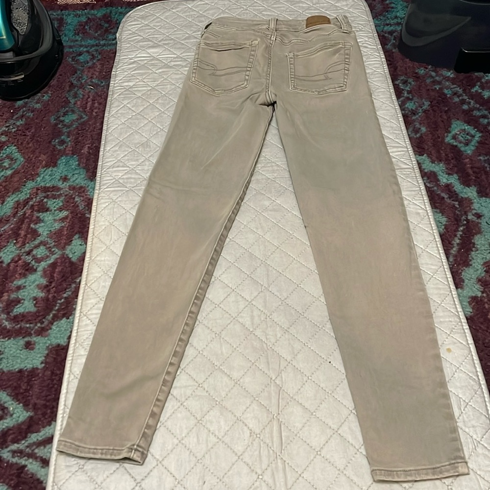 American Eagle skinny stretch grey jeans